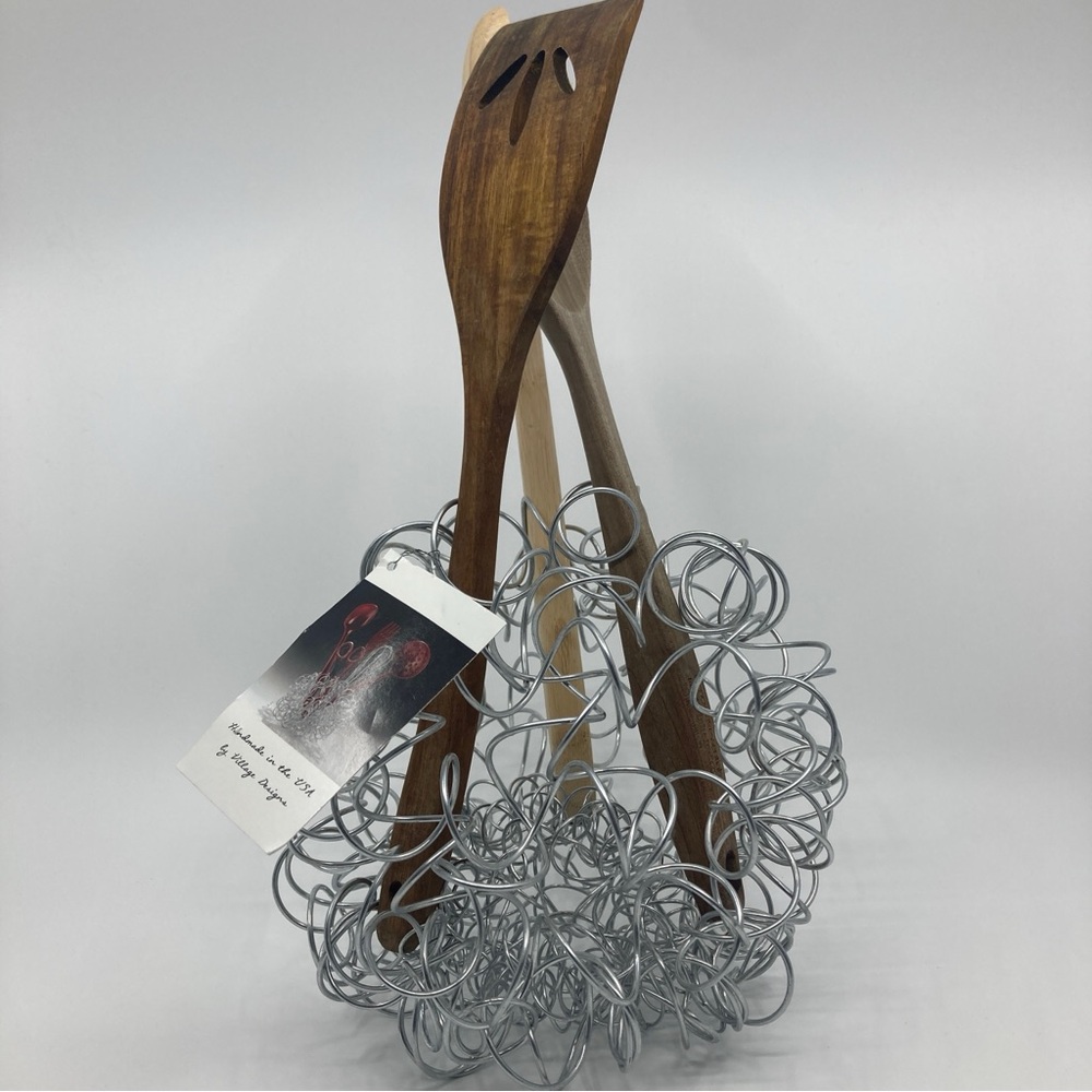 NEW NWT organizer coiled steel wire metal ball decor medium 7”